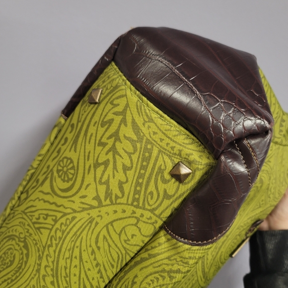 Nicole Miller Paisley Croc Embossed Laptop Tote - Picture 6 of 9